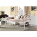 Twin size White Metal Daybed with Scrolling Final Detailing - 400 lb Weight Limit