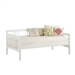 Twin size Traditional Pine Wood Day Bed Frame in White Finish