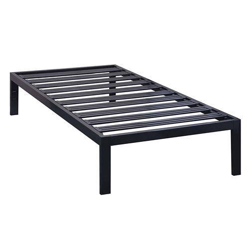 Twin size Heavy Duty Metal Platform Bed Frame with Wide Steel Slats