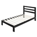 Twin size Modern Metal Platform Bed Frame with Headboard And Wood Support Slats