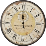 Vintage Oversized Distressed Metal Wall Clock