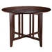 Mission Style Round 42-inch Double Drop Leaf Dining Table