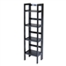 Black 4-Tier Shelf Folding Shelving Unit Bookcase Storage Shelves Tower