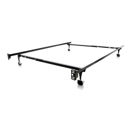 Twin / Full Bed Frame with Rug Roller Wheels and Headboard Brackets