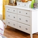 White 6-Drawer Dresser Traditional Design - Made in USA