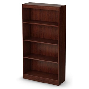 Four Shelf Eco-Friendly Bookcase in Royal Cherry Finish