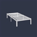 Twin size Heavy Duty Steel Platform Bed Frame in White