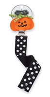 Halloween Pumpkin Pacifier Clip