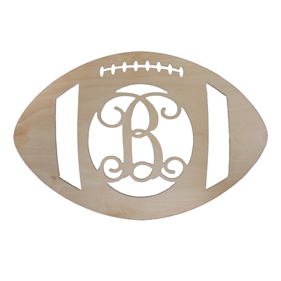 monogram wood letters football