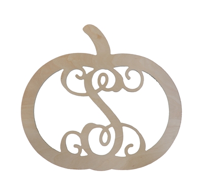 pumpkin wood monogram