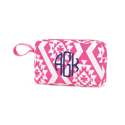 Pink Aztec Accessory Bag