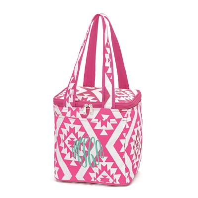 Pink Aztec Cooler Tote