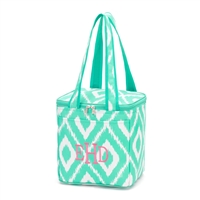 Mint Ikat Cooler Tote