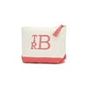 Coral Canvas Cosmetic Bag