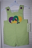 Mardi Gras Precious Kids Jester Applique Shortall