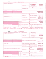 1099 INT Laser Four Part Tax Forms