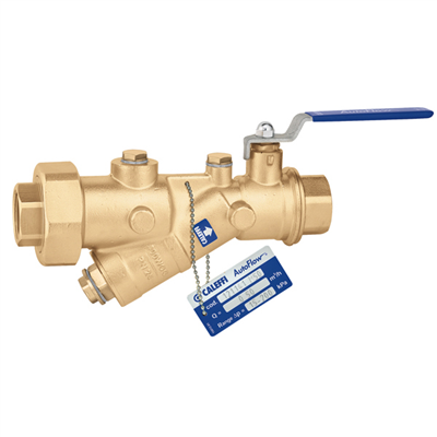 Caleffi 121 FlowCalâ„¢ Â¾" NPT female automatic flow balancing valve with integral ball valve. 121151A