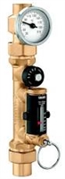 Caleffi Â½" sweat Balancing valve with flow meter & temperature gauge. 132458AFC