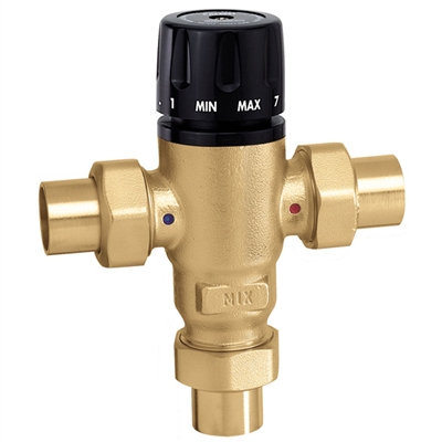 Caleffi Â½" sweat MixCal Sweat with inlet check valves 521409AC