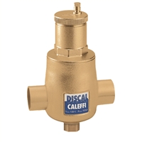 Caleffi 1 Â¼" sweat Discal Sweat Air Separator with Â½" service check valve 551035AC