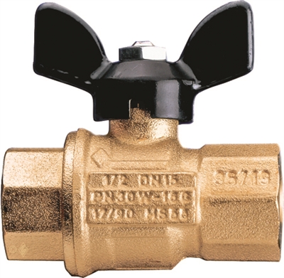 Caleffi 3/4" NPT female, drain, ball valve with T HANDLE NA39589