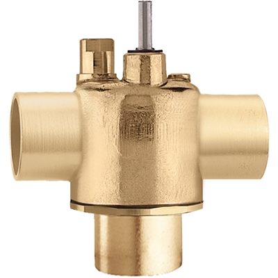 Caleffi, inverted flare, Three-way on/off two position valve. Z300042