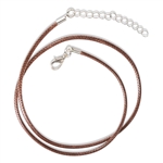 Brown Waxed Cotton Cord Necklace