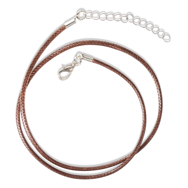 Brown Waxed Cotton Cord Necklace