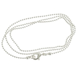 Necklace - Fine Ball Chain - Silver Plated