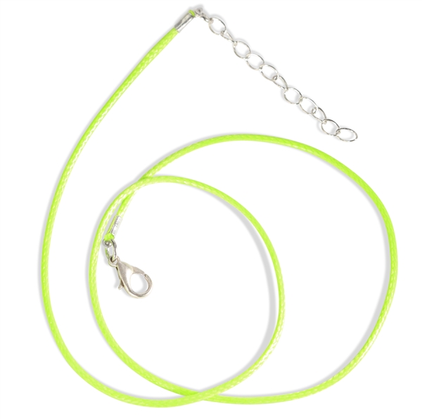 Lime Green Waxed Cotton Cord Necklace