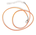 Orange Waxed Cotton Cord Necklace