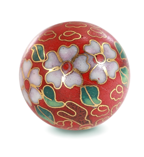 Cloisonne Bead- Red - Whopper