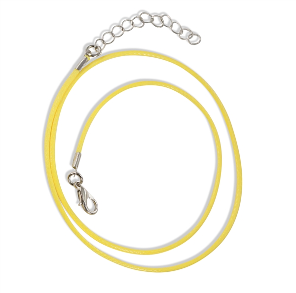 Yellow Waxed Cotton Cord Necklace