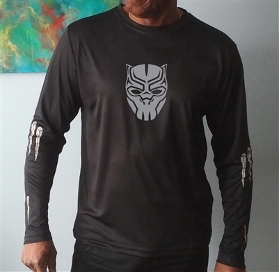 Men's Black Panther Reflective L/S T-Shirt