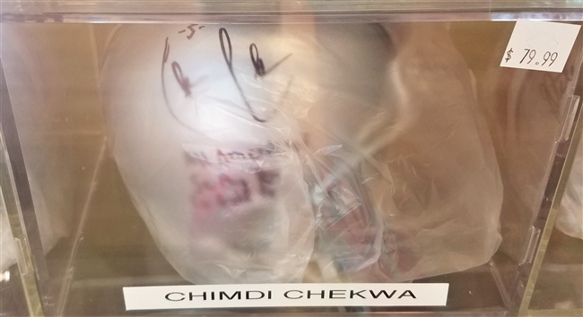 Chimdi Chekwa Signed Mini Helmet w/Case