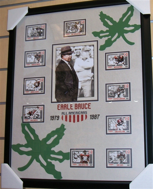Earle Bruce All-Americans Collage Framed