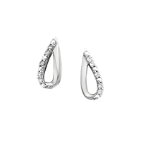 10k white gold diamond teardrop earrings