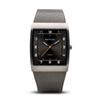 Bering titanium brushed grey black dial watch