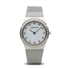 Bering classic ladies polished silver watch with Swarovski elements