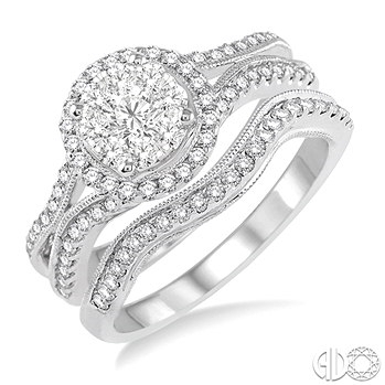 Ashi Diamonds Lovebright Invisible Set Diamond Engagement Set