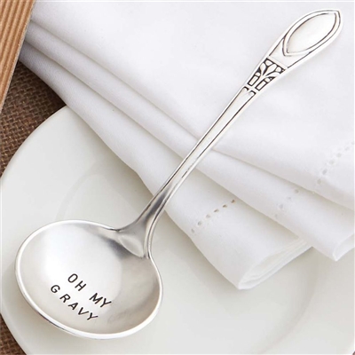 Mud Pie Circa pewter finish gravy ladle oh my gravy