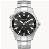 men's bulova marine star series b black dial stainless steel watch