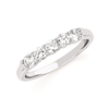 14k white gold 5 stone shared prong diamond anniversary ring