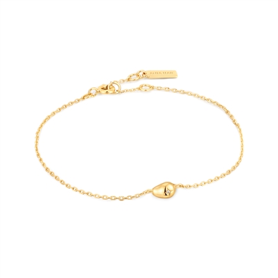 Ania Haie pearl power gold pebble sparkle chain bracelet