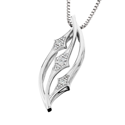 14k white gold diamond necklace