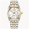 men's citizen corso white dial watch