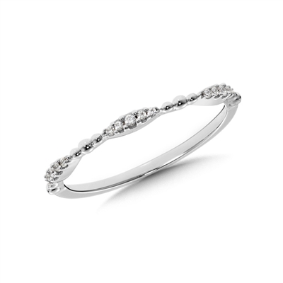 10k white gold diamond stackable ring