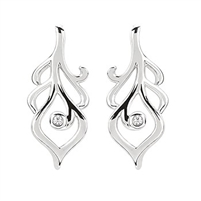 Diva Diamonds sterling silver & diamond earrings