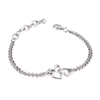 diva diamonds sterling silver & diamond double heart bracelet