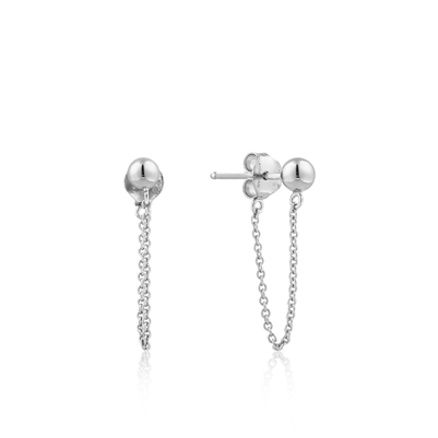 Ania Haie silver modern minimalism modern chain stud earrings